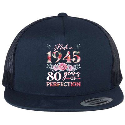 Vintage Made In 1945 80th Birthday 80 Years Old Flatbill Hat