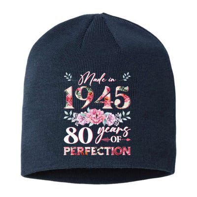 Vintage Made In 1945 80th Birthday 80 Years Old Sustainable Beanie