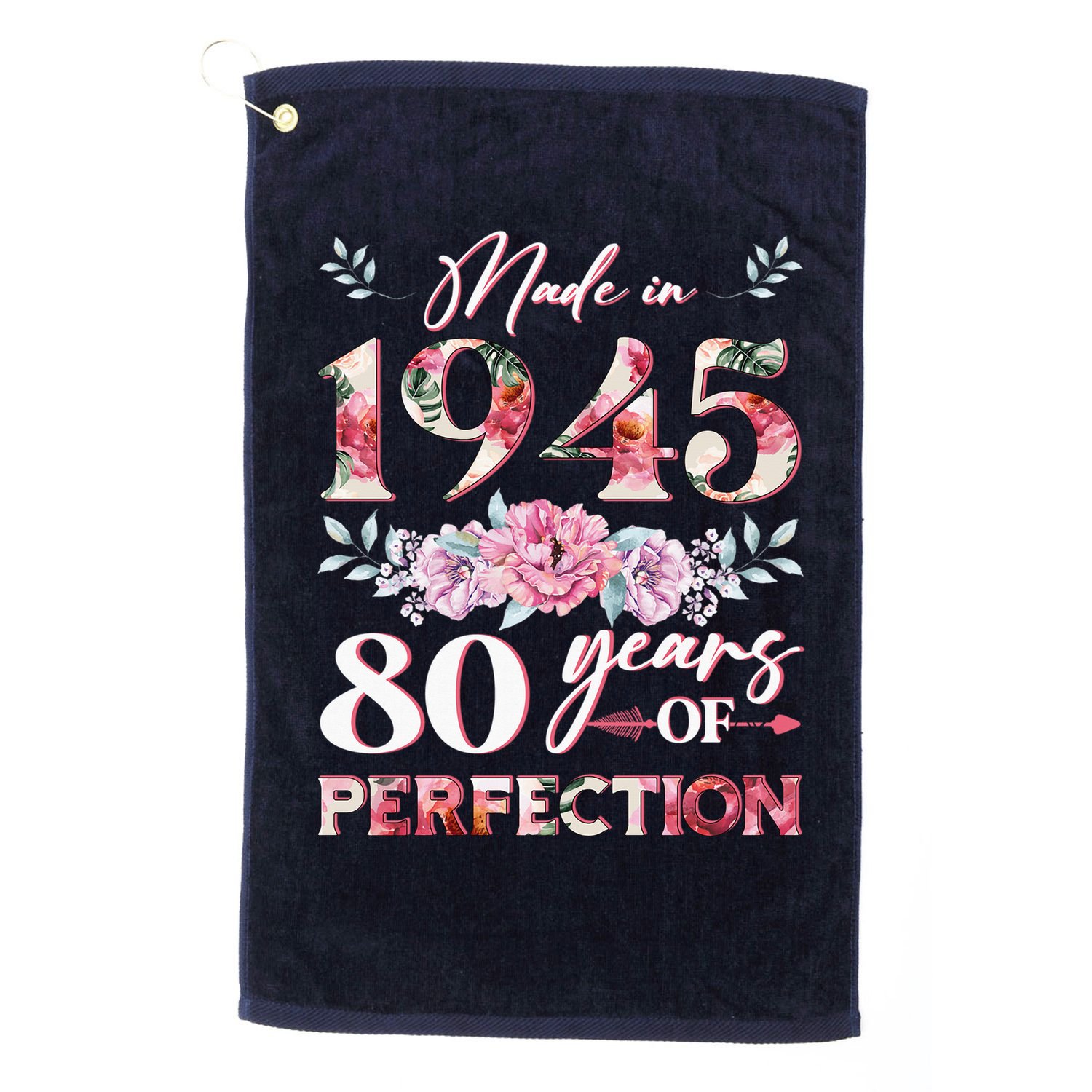 Vintage Made In 1945 80th Birthday 80 Years Old Golf Towel