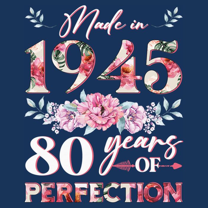 Vintage Made In 1945 80th Birthday 80 Years Old Toddler T-Shirt