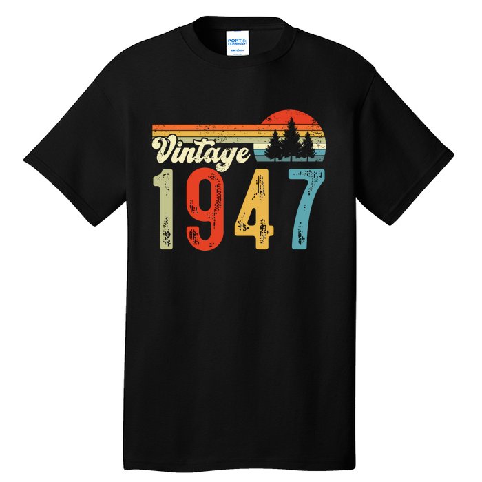 Vintage Made In 1947 Birthday Tall T-Shirt