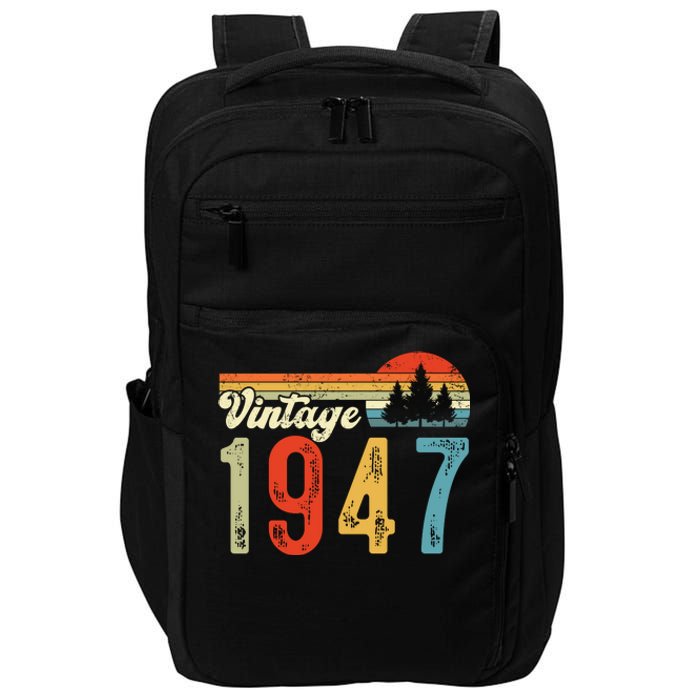 Vintage Made In 1947 Birthday Impact Tech Backpack