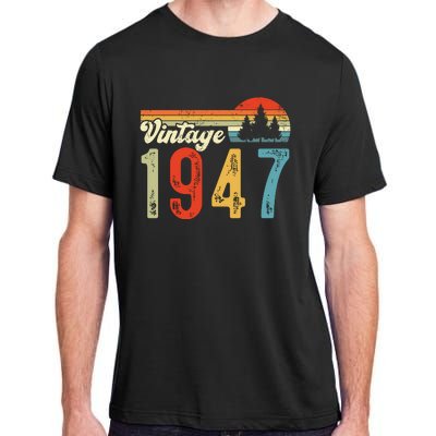 Vintage Made In 1947 Birthday Adult ChromaSoft Performance T-Shirt