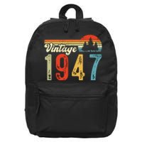 Vintage Made In 1947 Birthday 16 in Basic Backpack