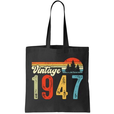 Vintage Made In 1947 Birthday Tote Bag