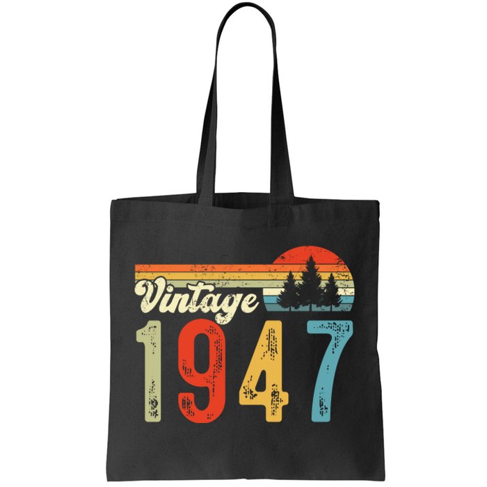 Vintage Made In 1947 Birthday Tote Bag