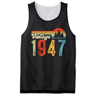 Vintage Made In 1947 Birthday Mesh Reversible Basketball Jersey Tank