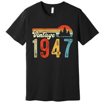 Vintage Made In 1947 Birthday Premium T-Shirt