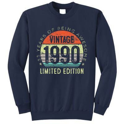 Vintage Made In 1990 33 Year Old Retro 33th Birthday Gift Sweatshirt