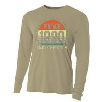 Vintage Made In 1990 33 Year Old Retro 33th Birthday Gift Cooling Performance Long Sleeve Crew