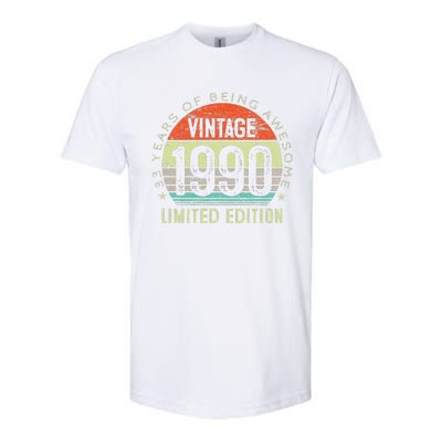 Vintage Made In 1990 33 Year Old Retro 33th Birthday Gift Softstyle® CVC T-Shirt