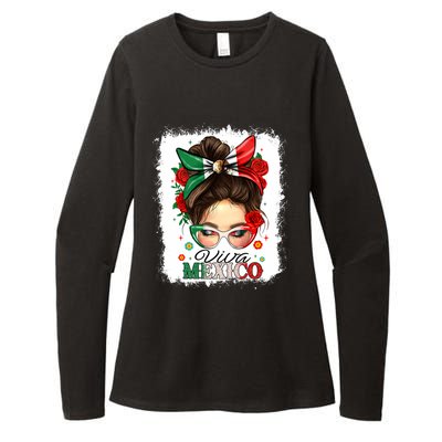 Viva Mexico Independence Day Women Girl Mexican Flag Womens CVC Long Sleeve Shirt