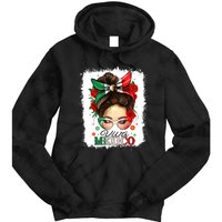 Viva Mexico Independence Day Women Girl Mexican Flag Tie Dye Hoodie