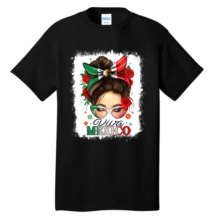 Viva Mexico Independence Day Women Girl Mexican Flag Tall T-Shirt