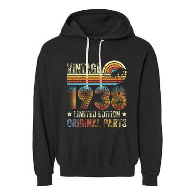 Vintage Made In 1938 86th Birthday 86 Year Old Garment-Dyed Fleece Hoodie