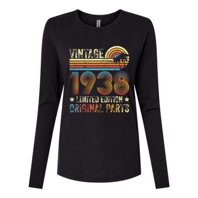 Vintage Made In 1938 86th Birthday 86 Year Old Womens Cotton Relaxed Long Sleeve T-Shirt