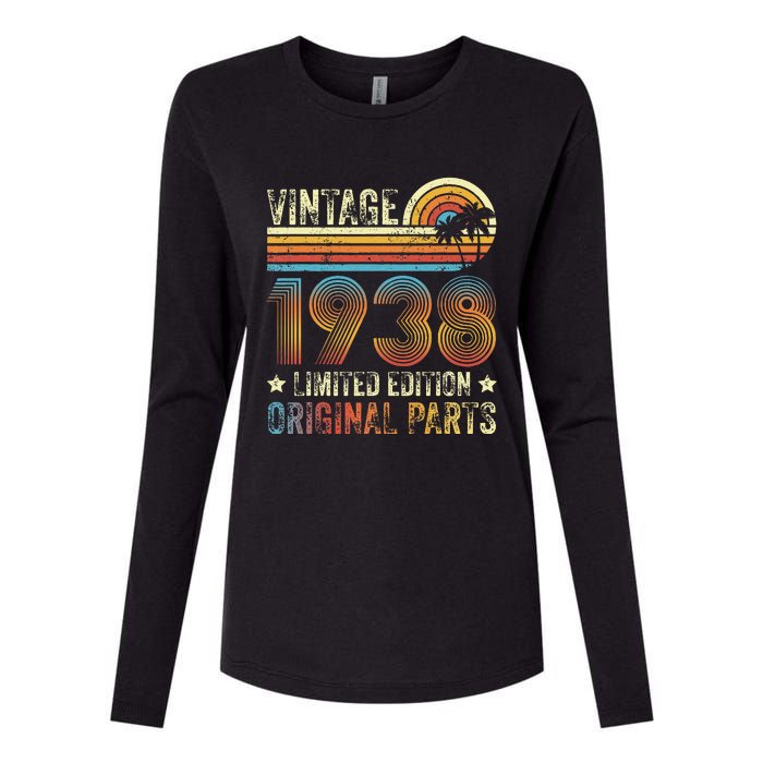 Vintage Made In 1938 86th Birthday 86 Year Old Womens Cotton Relaxed Long Sleeve T-Shirt