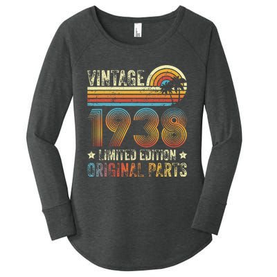 Vintage Made In 1938 86th Birthday 86 Year Old Women's Perfect Tri Tunic Long Sleeve Shirt