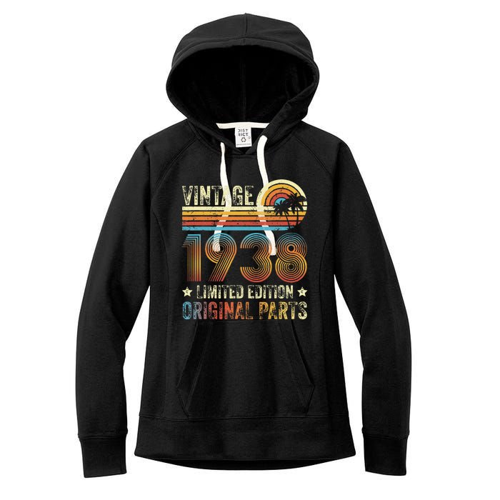 Vintage Made In 1938 86th Birthday 86 Year Old Women's Fleece Hoodie