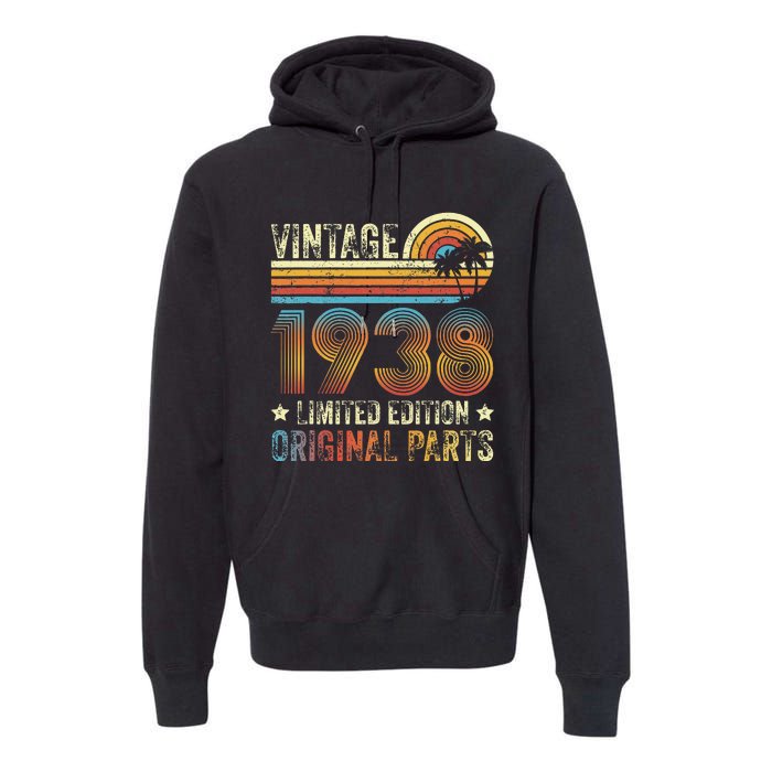 Vintage Made In 1938 86th Birthday 86 Year Old Premium Hoodie