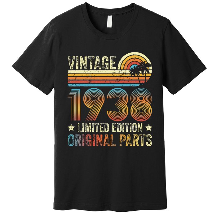 Vintage Made In 1938 86th Birthday 86 Year Old Premium T-Shirt