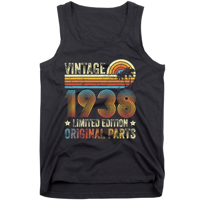 Vintage Made In 1938 86th Birthday 86 Year Old Tank Top