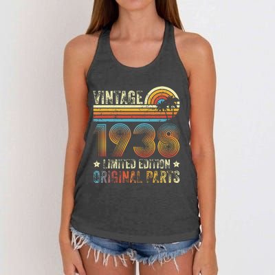 Vintage Made In 1938 86th Birthday 86 Year Old Women's Knotted Racerback Tank