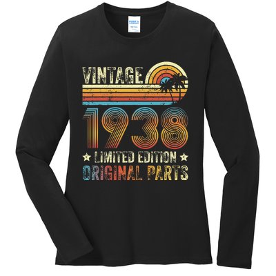 Vintage Made In 1938 86th Birthday 86 Year Old Ladies Long Sleeve Shirt