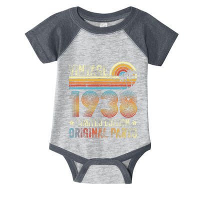 Vintage Made In 1938 86th Birthday 86 Year Old Infant Baby Jersey Bodysuit