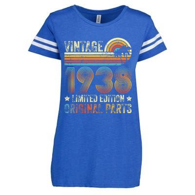 Vintage Made In 1938 86th Birthday 86 Year Old Enza Ladies Jersey Football T-Shirt