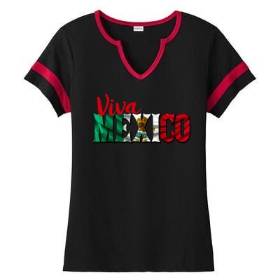 Viva Mexico Independence Day Ladies Halftime Notch Neck Tee