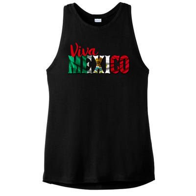 Viva Mexico Independence Day Ladies PosiCharge Tri-Blend Wicking Tank