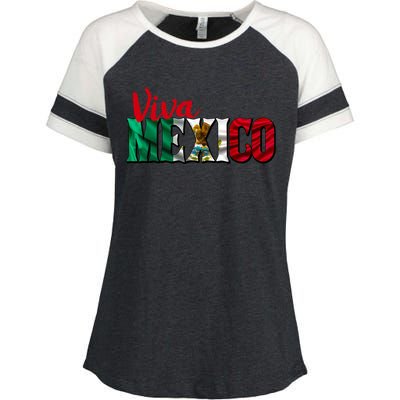 Viva Mexico Independence Day Enza Ladies Jersey Colorblock Tee