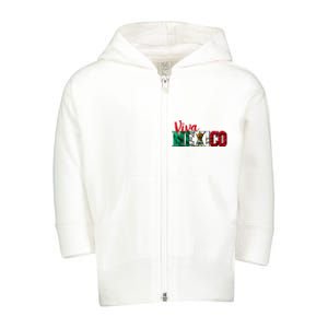 Viva Mexico Independence Day Toddler Zip Fleece Hoodie