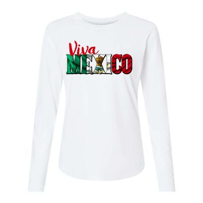 Viva Mexico Independence Day Womens Cotton Relaxed Long Sleeve T-Shirt