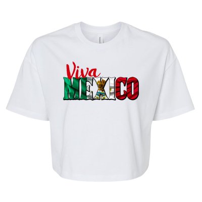 Viva Mexico Independence Day Bella+Canvas Jersey Crop Tee