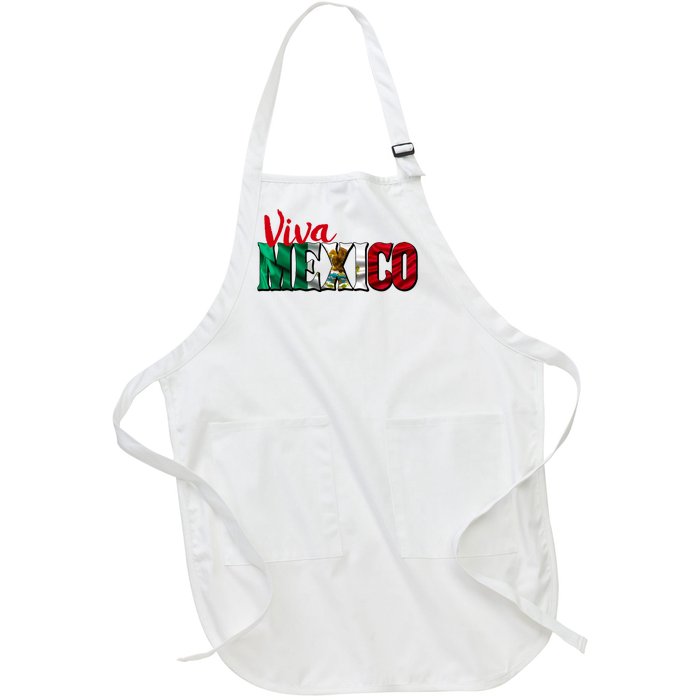 Viva Mexico Independence Day Full-Length Apron With Pockets