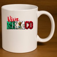 Viva Mexico Independence Day 11oz C Handle Ceramic Mug