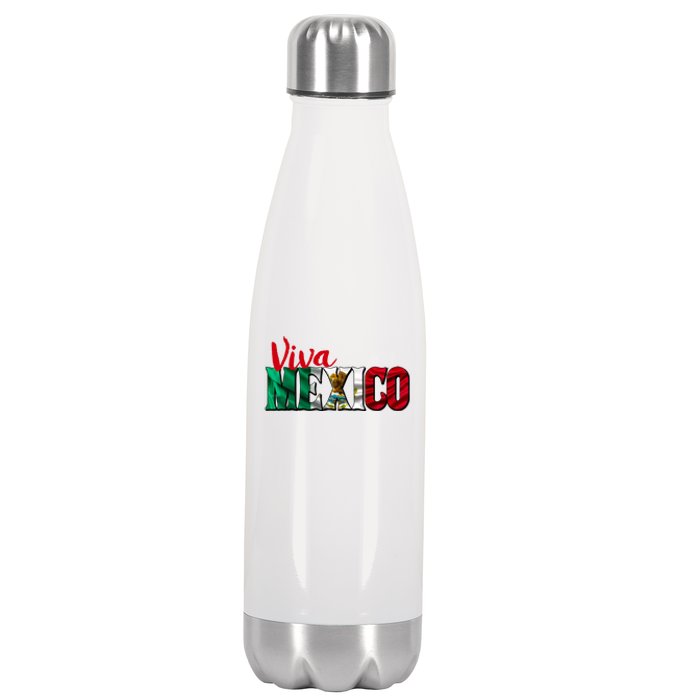 Viva Mexico Independence Day Stainless Steel Insulated Water Bottle