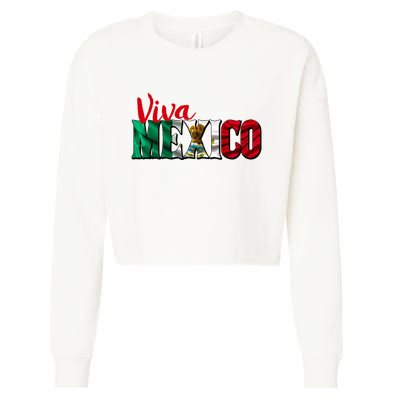 Viva Mexico Independence Day Cropped Pullover Crew