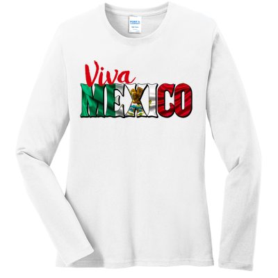 Viva Mexico Independence Day Ladies Long Sleeve Shirt