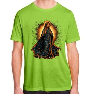 Virgin Mary In Radiant Golden Light With Halo Adult ChromaSoft Performance T-Shirt