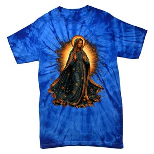 Virgin Mary In Radiant Golden Light With Halo Tie-Dye T-Shirt