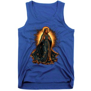 Virgin Mary In Radiant Golden Light With Halo Tank Top