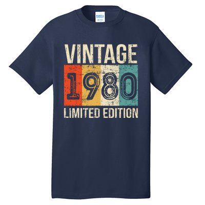 Vintage Made In 1980 Birthday Tall T-Shirt