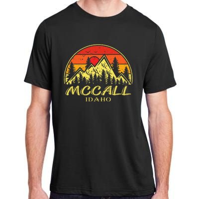 Vintage Mccall Idaho ID Mountains Hike Hiking Souvenir Adult ChromaSoft Performance T-Shirt