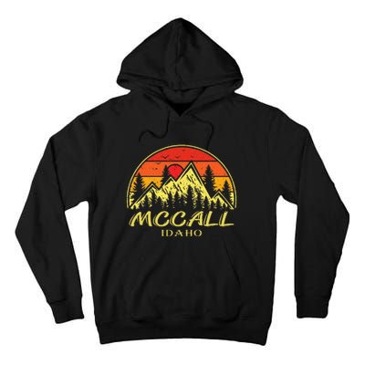 Vintage Mccall Idaho ID Mountains Hike Hiking Souvenir Tall Hoodie