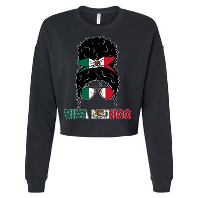 Viva Mexico Independence Day Hispanic Mexican Pride Cropped Pullover Crew