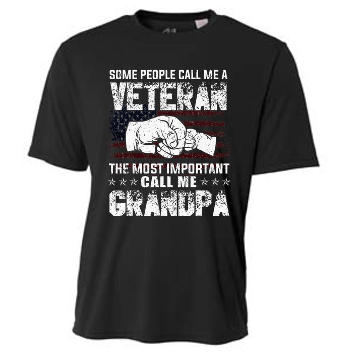 Veteran Most Important Call Me Grandpa Fathers Day Cooling Performance Crew T-Shirt