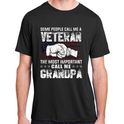 Veteran Most Important Call Me Grandpa Fathers Day Adult ChromaSoft Performance T-Shirt